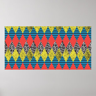 Poster Arrière-plan transparent avec losange