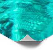 Poster Arrière - plan turquoise de la piscine d'eau (Coin)
