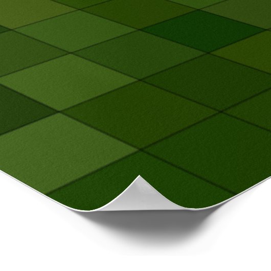 Poster Arrière - plan vert foncé (Coin)