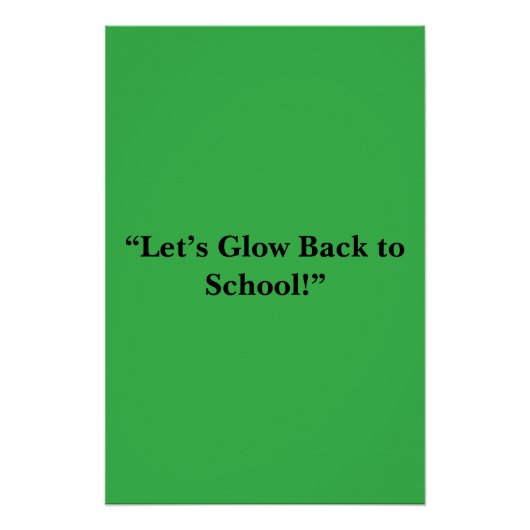 Poster Arrière-plan vert néon plat - Texture scolaire (Devant)