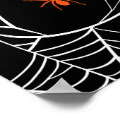 Poster Arrière - plan web d'Halloween et araignées. (Coin)
