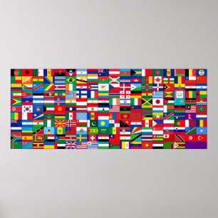 Poster Arrière - plan World Flags