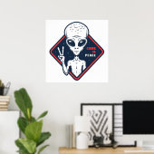 Poster Arrivé en paix (Bureau à domicile)