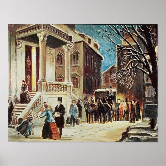 Poster Arrivée à la fête de Noël (Devant)