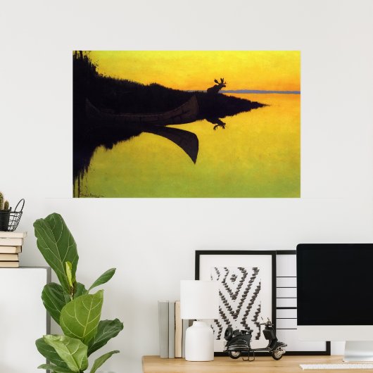 Poster Arrivée à l'appel ~ Frederic Remington (Bureau à domicile)