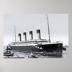 Poster Arrivée à New York : RMS Olympic