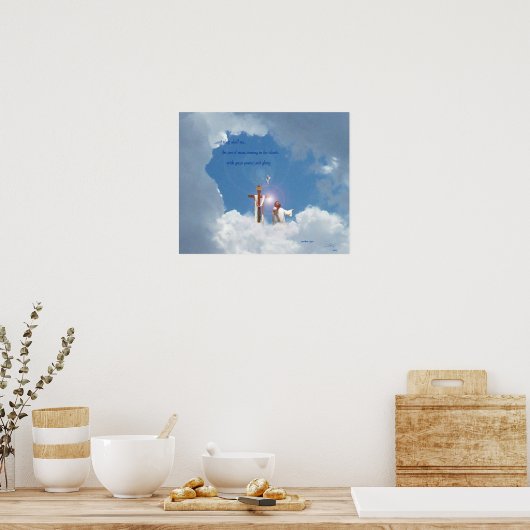 Poster arrivée dans les nuages (Cuisine)