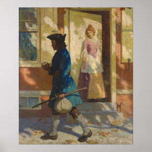 Poster Arrivée de Franklin à Philadelphie par N. C. Wyeth