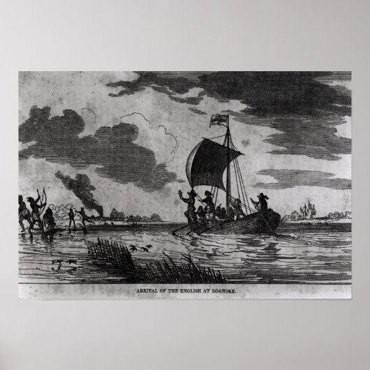 Poster Arrivée des Anglais à Roanoke (Devant)