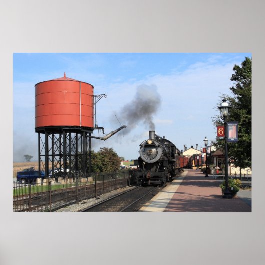 Poster Arrivée du moteur à vapeur (Devant)