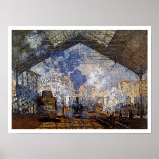 Poster Arrivée du train de Normandie par Claude Monet (Devant)