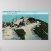 Poster Arrondir la boucle sur la route de la scène (Devant)