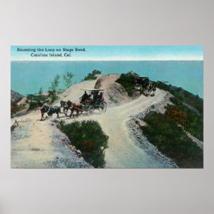 Poster Arrondir la boucle sur la route de la scène