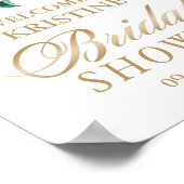 Poster Arrosage de mariage floral élégant à l'aquarelle e (Coin)