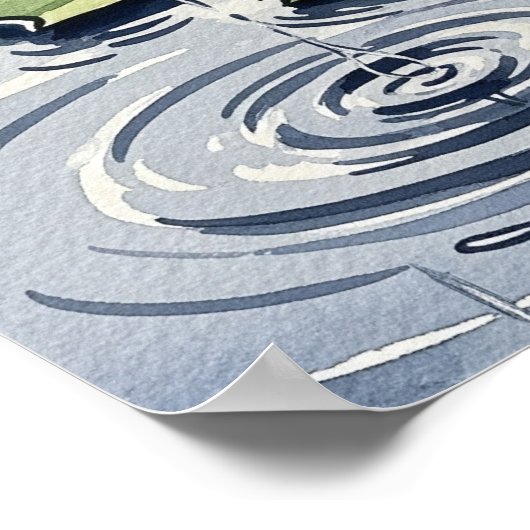 Poster Arrosage sur un Lilypad (Coin)