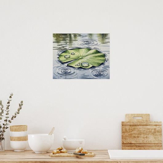 Poster Arrosage sur un Lilypad (Cuisine)
