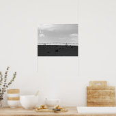 Poster Arroseur d'irrigation de ferme noir et blanc sur u (Cuisine)