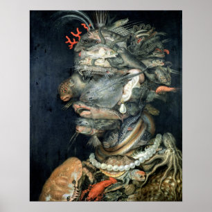 Poster Arrosez, (huile sur la toile), Arcimboldo,