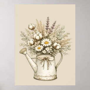 Poster Arrosoir de Ferme Rustique