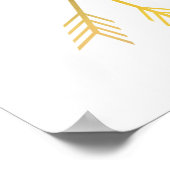 Poster Arrow Traversée Mur Art Jaune Turquoise Gris (Coin)