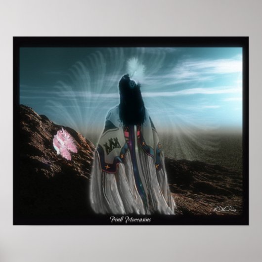 Poster Art 3D Moccasins roses (Devant)