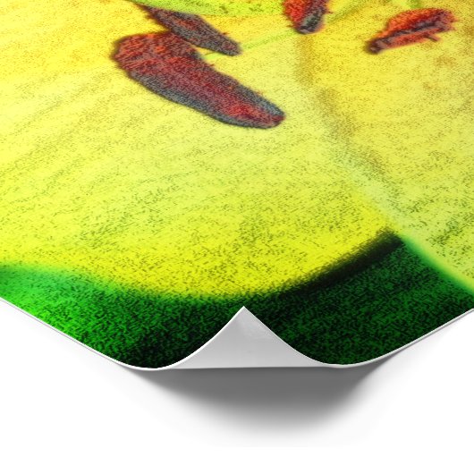 Poster Art à crayon jaune (Coin)