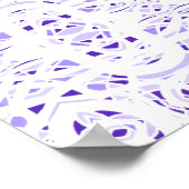 Poster Art à la gouache abstrait violet blanc Firebrand (Coin)