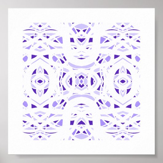 Poster Art à la gouache abstrait violet blanc Firebrand (Devant)