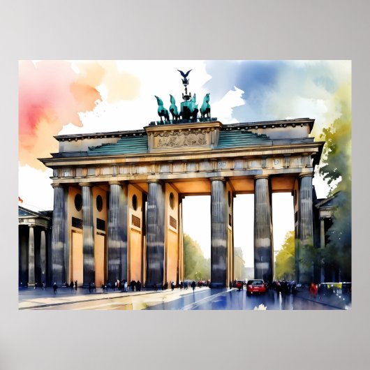 Poster art à l'aquarelle de Berlin (Devant)