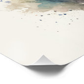 Poster Art à l'aquarelle de l'éléphant (Coin)