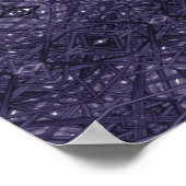 Poster Art à l'encre d'alcool abstrait violet labyrinthe (Coin)