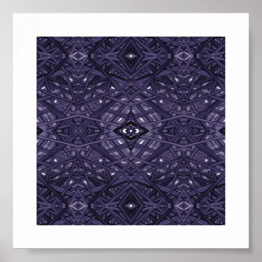 Poster Art à l'encre d'alcool abstrait violet labyrinthe (Devant)