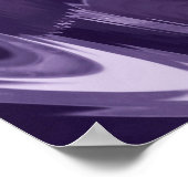 Poster Art abstrait à motif liquide violet miroir (Coin)