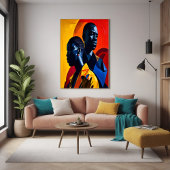 Poster Art Abstrait afrocentrique moderne