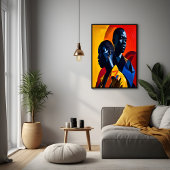 Poster Art Abstrait afrocentrique moderne