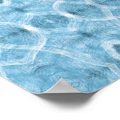 Poster Art abstrait aquarelle bleu Push (Coin)