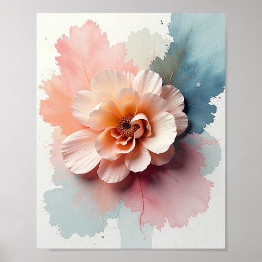 Poster Art Abstrait - Aquarelle Brush Design 1 (Devant)