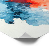 Poster Art Abstrait - Aquarelle Brush Design 2 (Coin)