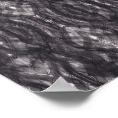 Poster Art abstrait aquarelle noir  (Coin)