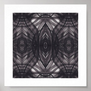 Poster Art abstrait aquarelle noir Umbral