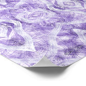 Poster Art abstrait aquarelle violet clair ombré (Coin)