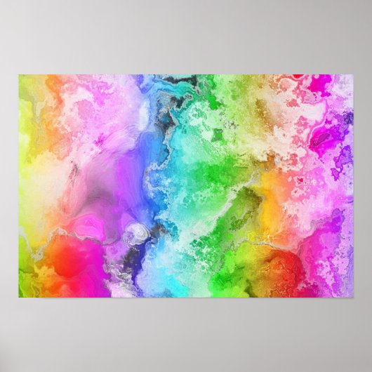Poster Art Abstrait "Arc-en-ciel" (Devant)