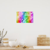 Poster Art Abstrait "Arc-en-ciel" (Cuisine)