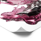 Poster Art abstrait argent ABSTRACT ART Conception abstra (Coin)