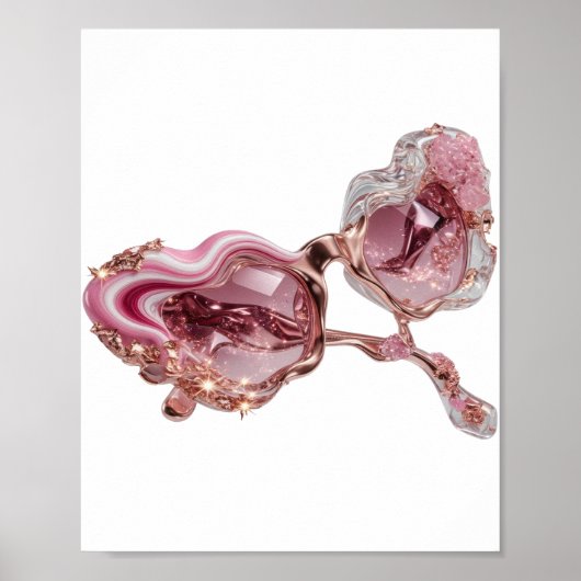 Poster ART ABSTRAIT Argent CAPTIVANT v2 Design Abstrait (Devant)