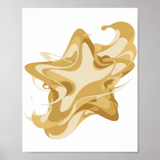 Poster ART ABSTRAIT Argent DESIGN Graphique Moderne (Devant)