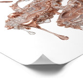 Poster ART ABSTRAIT Argent DESIGN Moderne Iconique (Coin)