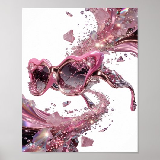 Poster ART ABSTRAIT Argent Frais v2 (Devant)