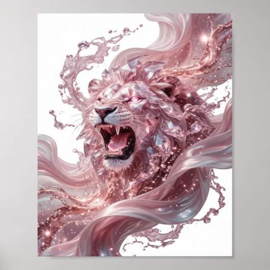 Poster ART ABSTRAIT Argent Frais v3 (Devant)