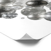Poster ART ABSTRAIT Argent Moderne v2 (Coin)
